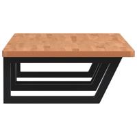 Badkamer wandschap staal en massief beukenhout - thumbnail