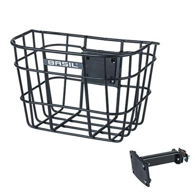 Basil bremen alu fm - fietsmand - voorop - inclusief fm stuurpenhouder - zwart