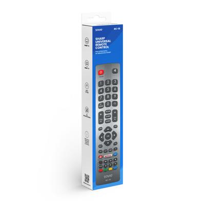 SAVIO RC-19 Universele/vervangende afstandsbediening voor SHARP TV - SMART TV - thumbnail