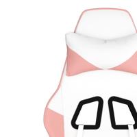 Massage gamestoel kunstleer wit en roze - thumbnail