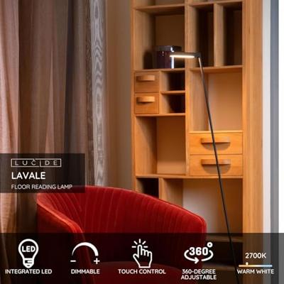 Lucide LAVALE - Leeslamp - LED Dimb. - 1x3W 2700K - Zwart Lucide LAVALE - Leeslamp - LED Dimb. - 1x3W 2700K - Zwart