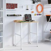 Werkbank 80x60x(71,5-98) cm massief eikenhout - thumbnail