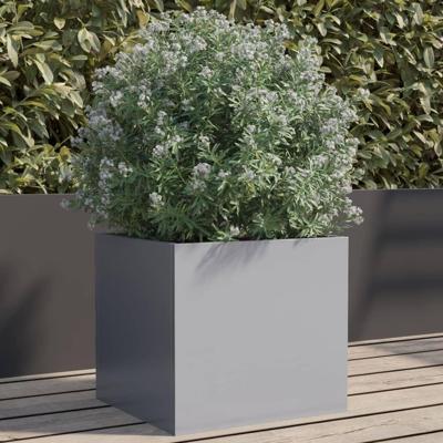 VidaXL Plantenbak 32x30x29 cm gegalvaniseerd staal zilverkleurig
