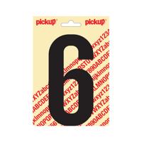 Plakcijfer Nobel 150mm zwart 6 - thumbnail