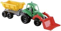 Ecoiffier tractor met aanhangwagen - thumbnail