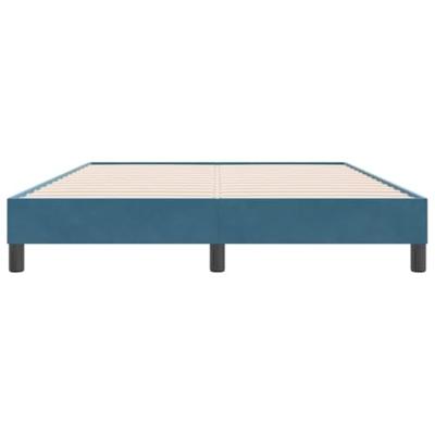 Bedframe zonder matras 160x220 cm fluweel donkerblauw
