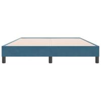 Bedframe zonder matras 160x220 cm fluweel donkerblauw - thumbnail