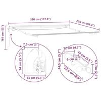 VidaXL Zijde frame met led-striplichten wit 350 x 250 cm aluminium - thumbnail