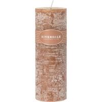 Rustieke Geurkaars Rosewater & Lychee bruin 7.5x23cm - thumbnail