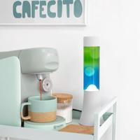 Mini lavalamp blauw en groen gradient - thumbnail