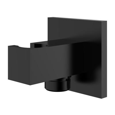 BWS Doucheaansluiting Luxe Vierkant Met Opsteek 1/2" Messing Mat Zwart