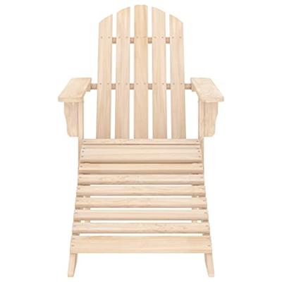 Tuinstoel Adirondack met voetenbank en tafel massief vurenhout