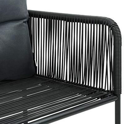 Tuinstoelen inklapbaar 4 st metaalgaas antracietkleurig