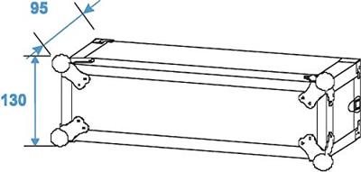 ROADINGER Amplifier Rack PR-1, 2U, 47cm deep - thumbnail