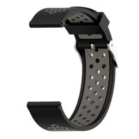 Dubbele kleur silicone sport polsband voor Xiaomi Huami Amazfit bip Lite versie 22mm (zwart grijs) - thumbnail