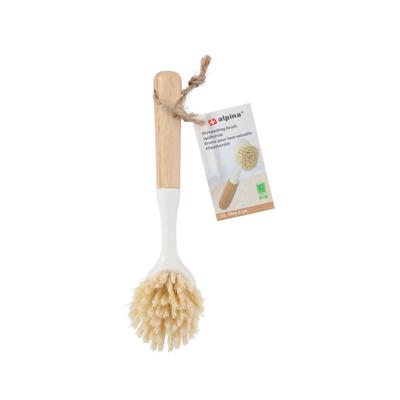 Alpina afwasborstel 24x4.5 cm bamboe/crème