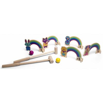 BS Toys houten croquet spel regenboog