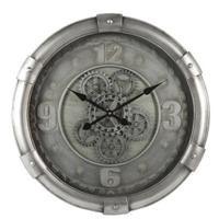 Decostar Countryfield Klok rond Darlington L zilver - thumbnail