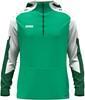 JAKO 6770K Sweater Met Kap Dynamic Kids - Groen/Wit/Donkergroen - 128