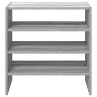 Schoenenrekken 2 st stapelbaar 60x30x30,5 cm grijs sonoma eiken - thumbnail