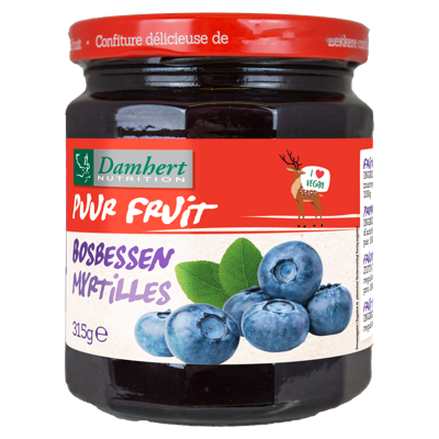 Damhert Puur Fruit Confituur Bosbessen