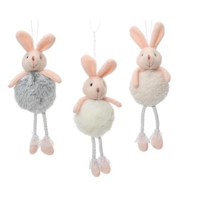 Paashanger Konijn polyester 24cm wit
