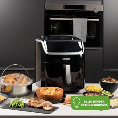 Princess 01.182080.01.001 Frituurpan 6.5 l 1700 W Met display, Anti-aanbaklaag, Timerfunctie Zwart