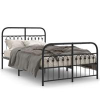 Bedframe met hoofd- en voeteneinde metaal zwart 120x190 cm - thumbnail