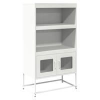 Hoge kast 68x39x123 cm staal wit - thumbnail