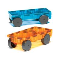 Magna-Tiles Auto's uitbreidingsset oranje/blauw 2 stuks - thumbnail