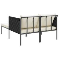 Ligstoel Antraciet 153 x 115 x 69.5 cm Gepoedercoat staal - thumbnail