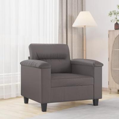 Fauteuil 60 cm kunstleer grijs