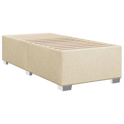 Boxspring met matras stof crèmekleurig 100x200 cm
