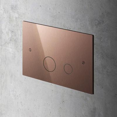 Hotbath Cobber bedieningspaneel geschikt voor Geberit UP320 17 x 25 x 0,4 cm, geborsteld koper PVD