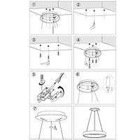 Steinhauer Led hanglampRinglede Ø 48cm zwart - 2695ZW - thumbnail