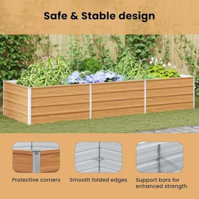 Verhoogde plantenbak Licht Bruin 240 x 80 x 45 cm Verhoogde plantenbak Licht Bruin 240 x 80 x 45 cm