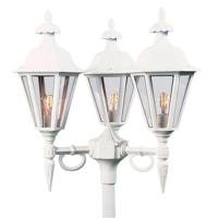 KonstSmide Klassieke lantaarnkapPallas 3-lichts wit - 528-250 - thumbnail