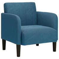 Fauteuil met armleuningen Blauw 54 cm Fluweel - thumbnail