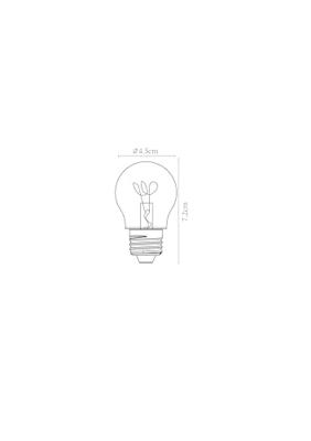 Lucide G45 - Filament lamp - Ø 4,5 cm - LED Dimb. - E27 - 1x3W 2200K - Amber