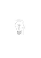 Lucide G45 - Filament lamp - Ø 4,5 cm - LED Dimb. - E27 - 1x3W 2200K - Amber - thumbnail