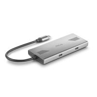 NGS WONDERDUO-C Aluminium 4-in-1 Multiport USB-adapter, 2 USB-C + 2 USB-A, Hoge Snelheid 5 Gbps, Compatibel met PC, Mac en Tablet, Draagbaar en Lichtgewicht Design, Aluminium Behuizing, Kabel 180mm - thumbnail
