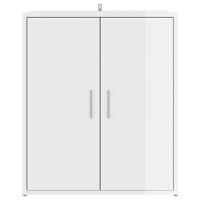 VidaXL Schoenenkast 60x35x70 cm bewerkt hout hoogglans wit - thumbnail