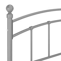 Bedframe metaal grijs 140x200 cm - thumbnail