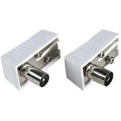 Bandridge Coaxconnector Male + Female Wit | 1 stuks - BPP646 BPP646