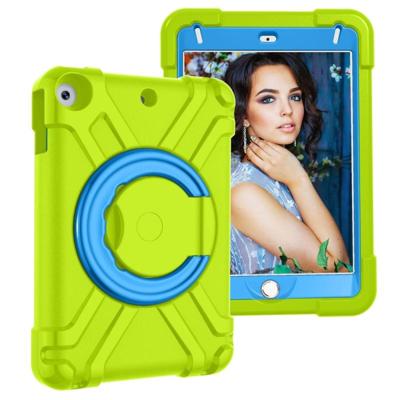 Voor iPad MINI 4/5 EVA + PC platte beschermhuls met 360 ° draaibare beugel (grasgroen + blauw) Voor iPad MINI 4/5 EVA + PC platte beschermhuls met 360 ° draaibare beugel (grasgroen + blauw)