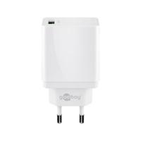 Goobay USB-A adapter - USB-A oplader - CEE 7/16 - USB-A adapter - 1 poorts - Quick Charge 3.0 - 3000mA - 18W - wit - thumbnail