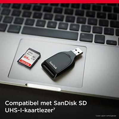 SanDisk SDXC Ultra 64GB (Class 10/UHS-I/140MB/s) SDHC-kaart 64 GB UHS-Class 1 Waterdicht, Schokbestendig