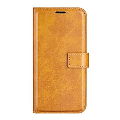 Casecentive Leren Wallet case met sluiting iPhone 14 tan