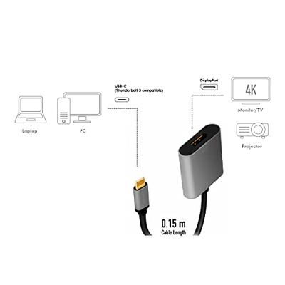 LogiLink CUA0102 tussenstuk voor kabels USB 3.2 Gen1 Type-C DisplayPort Zwart