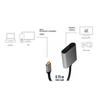 LogiLink CUA0102 tussenstuk voor kabels USB 3.2 Gen1 Type-C DisplayPort Zwart - thumbnail